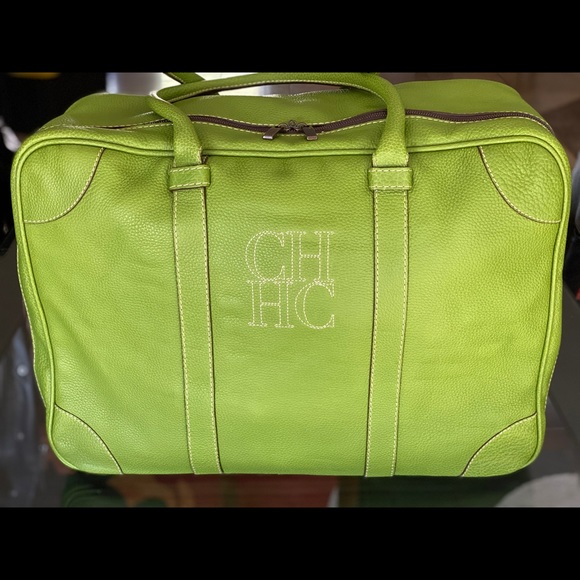 RARE Carolina Herrera weekender full grain leather - Picture 2 of 15